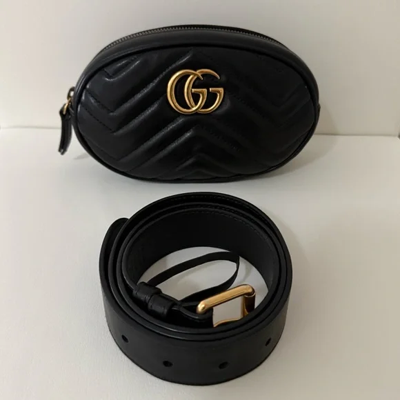 Gucci Matelasse GG Marmont Belt Bag - Picture 2 of 5